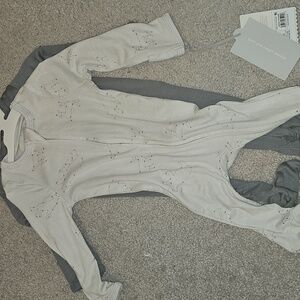 Gray Baby Onesie with Animal Print